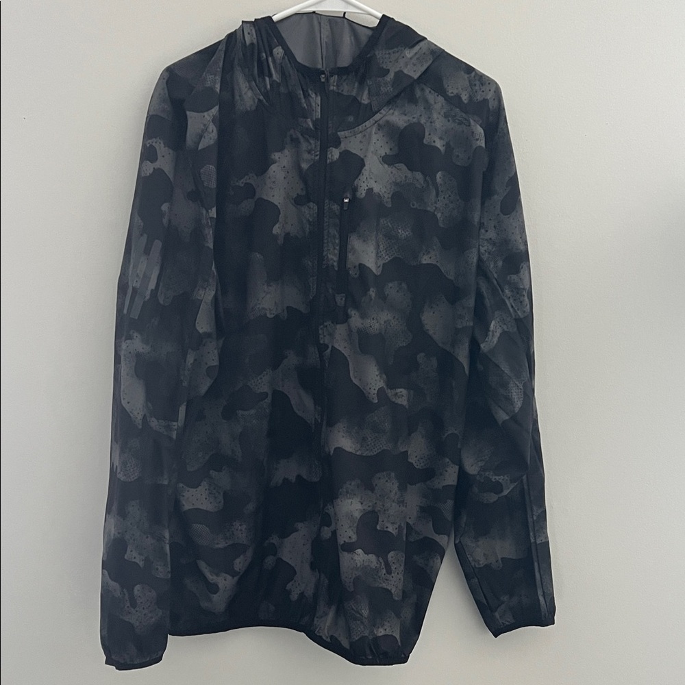 adidas Men's Dark Camo Running Windbreaker